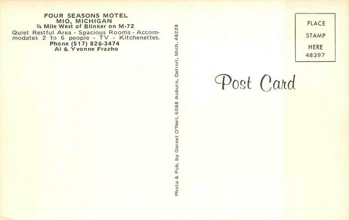 Four Seasons Motel (Northern View Motel) - Old Postcard Photo
